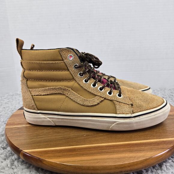 Vans Sk8-Hi MTE Tan Brown Suede Leather Performance Athletic Sneakers Womens 8 - Picture 3 of 13